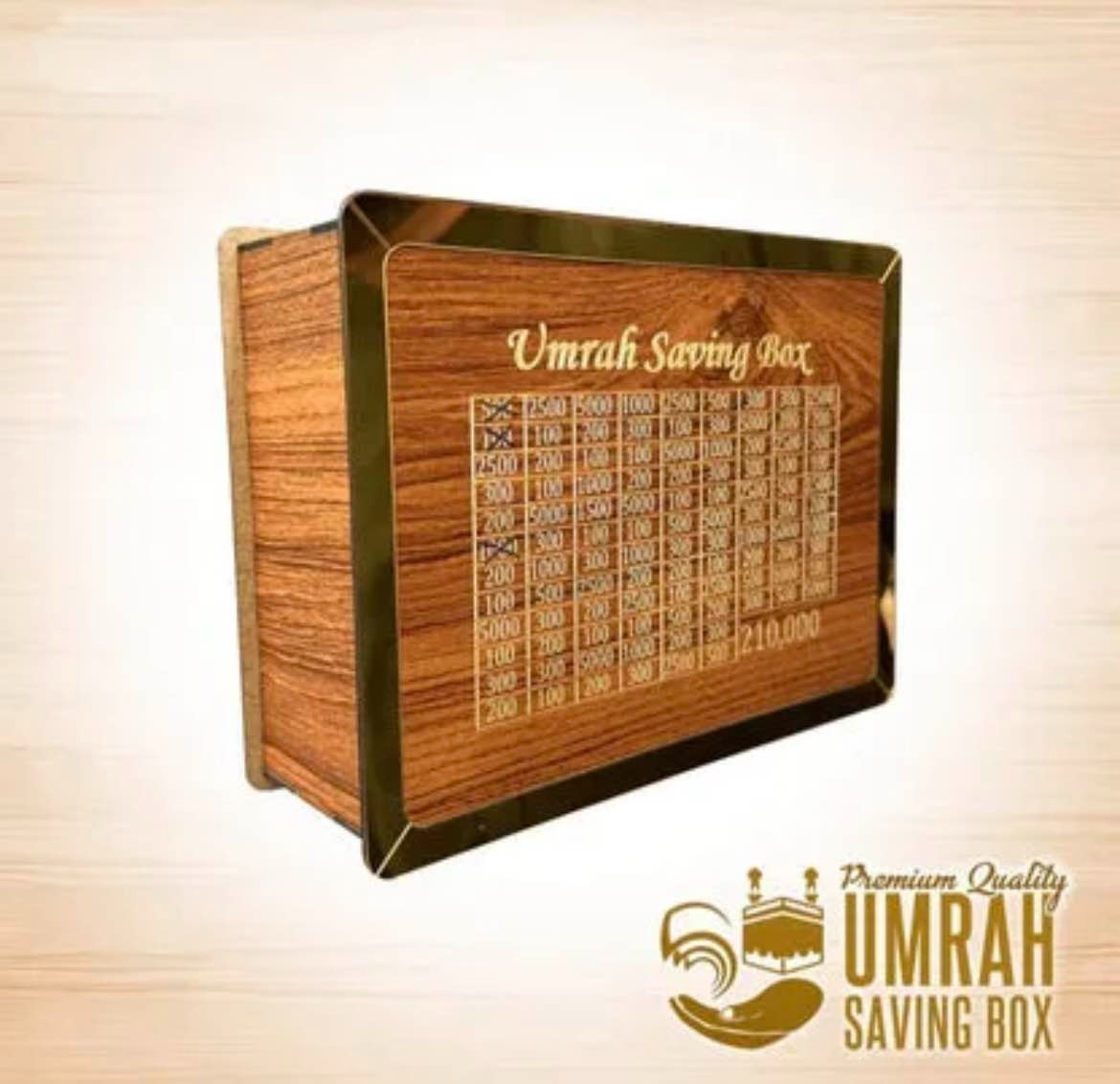 Daily Money Saving Wooden Box for Kids & Adults | Smart Money Bank | Wooden Saving Box for Home & Gifts